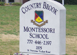 Country Brook Montessori School Sign