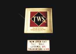 TWS Sign at Night