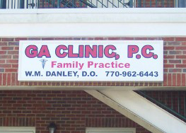 GA Clinic, P.C. Sign